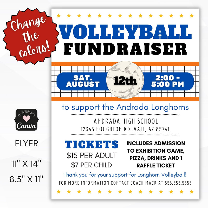 volleyball fundraiser flyer