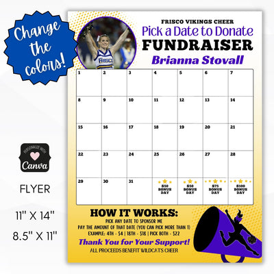 cheer calendar fundraiser