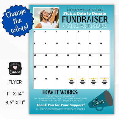 cheer calendar fundraiser