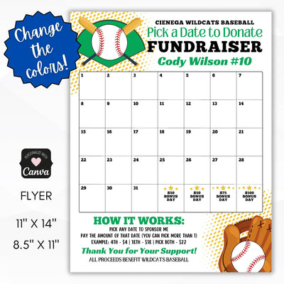 baseball calendar fundraiser