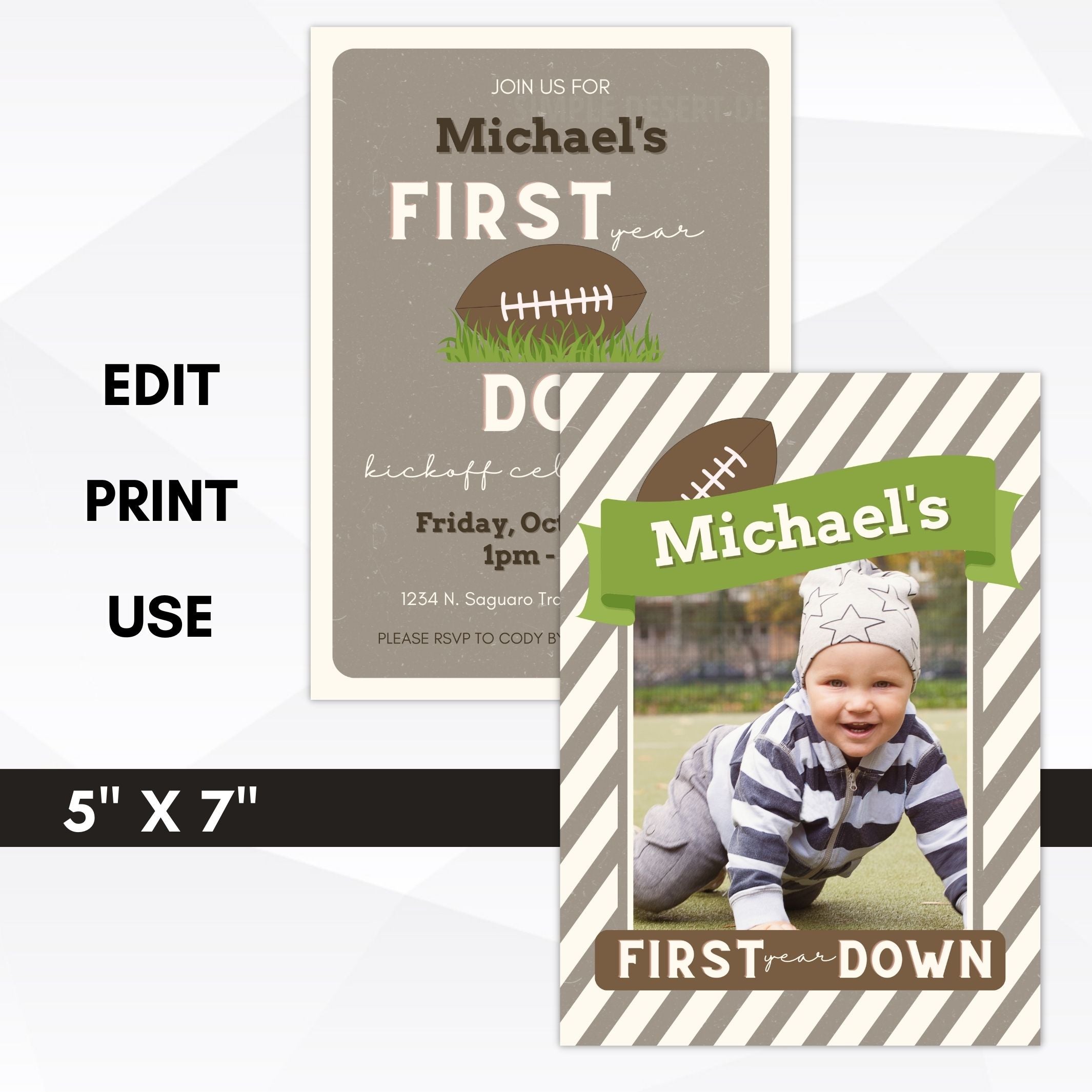 football birthday party invite