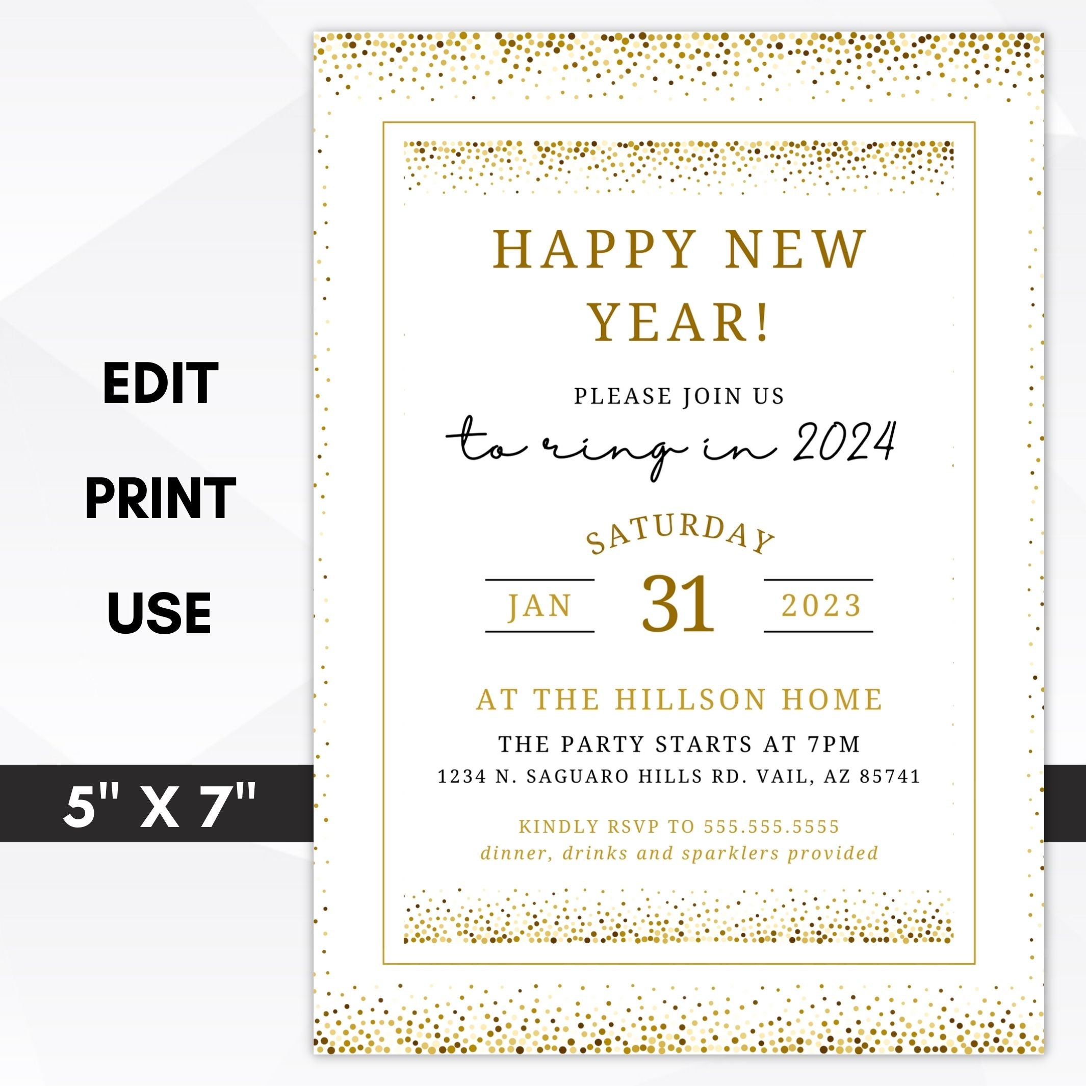 new year party invite