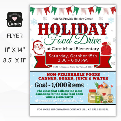 holiday food drive flyer