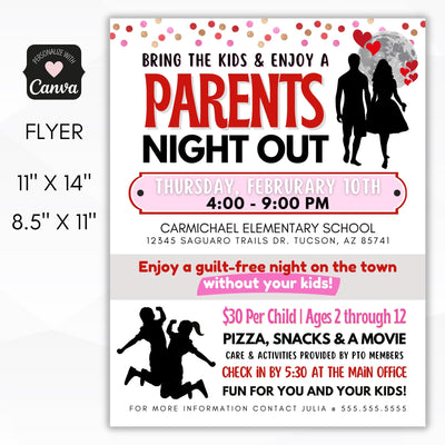 parents night out flyer