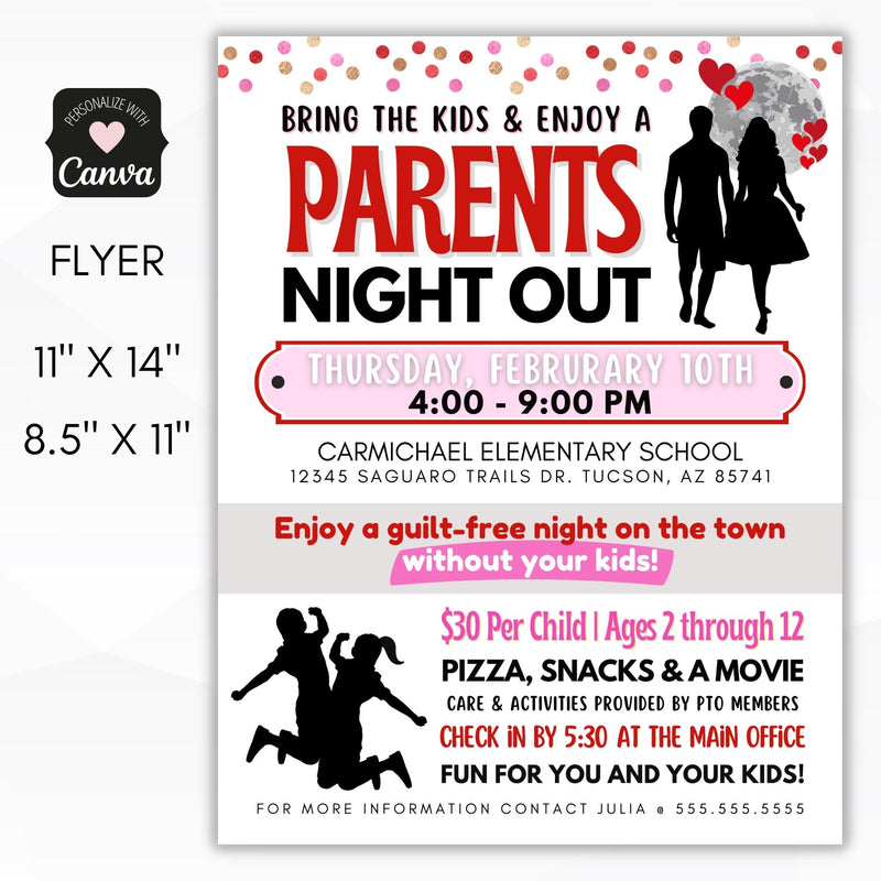 parents night out flyer