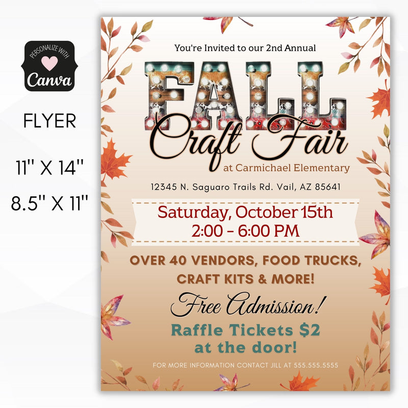 fall craft fair flyer