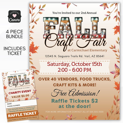 Fall Raffle Poster Fall Fundraiser Ideas – Simple Desert Designs
