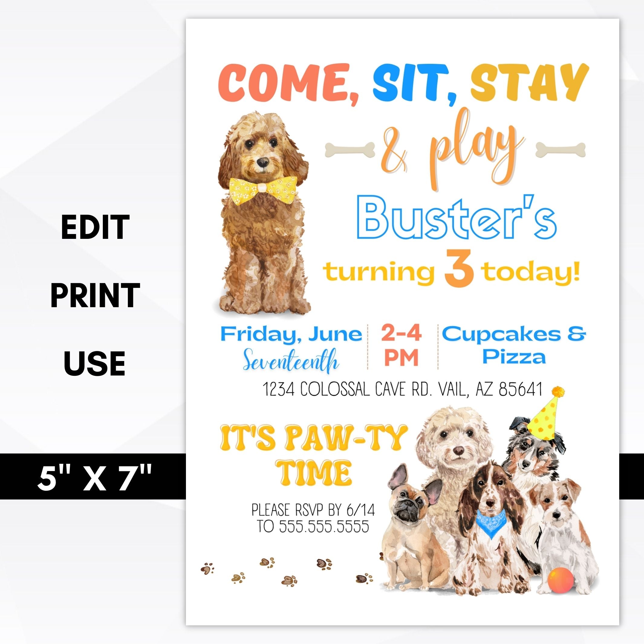 dog birthday party invites