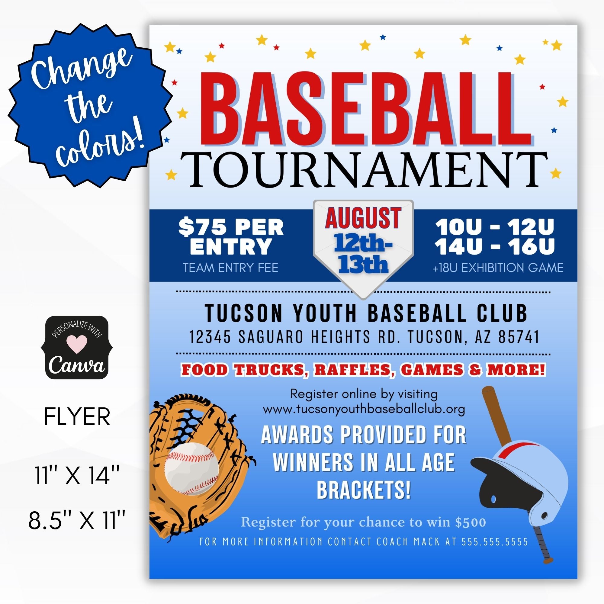 Baseball Tournament Flyer – Simple Desert Designs