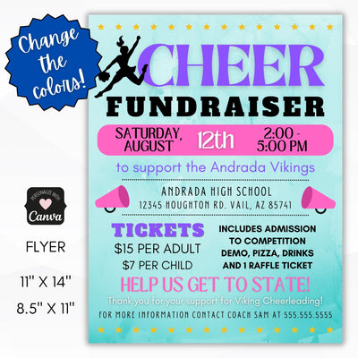 cheer fundraiser flyer