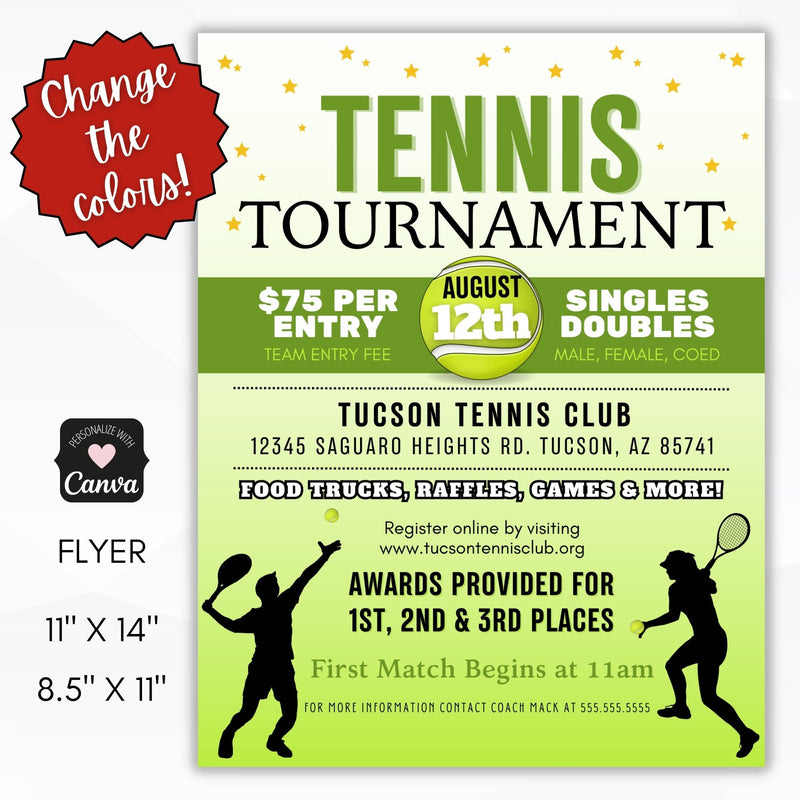 tennis tournament flyer