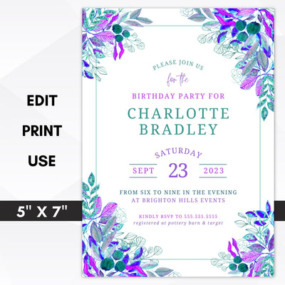 hand drawn birthday party invitations