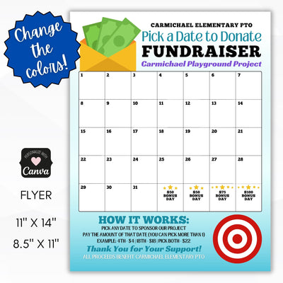 pick a day calendar fundraiser