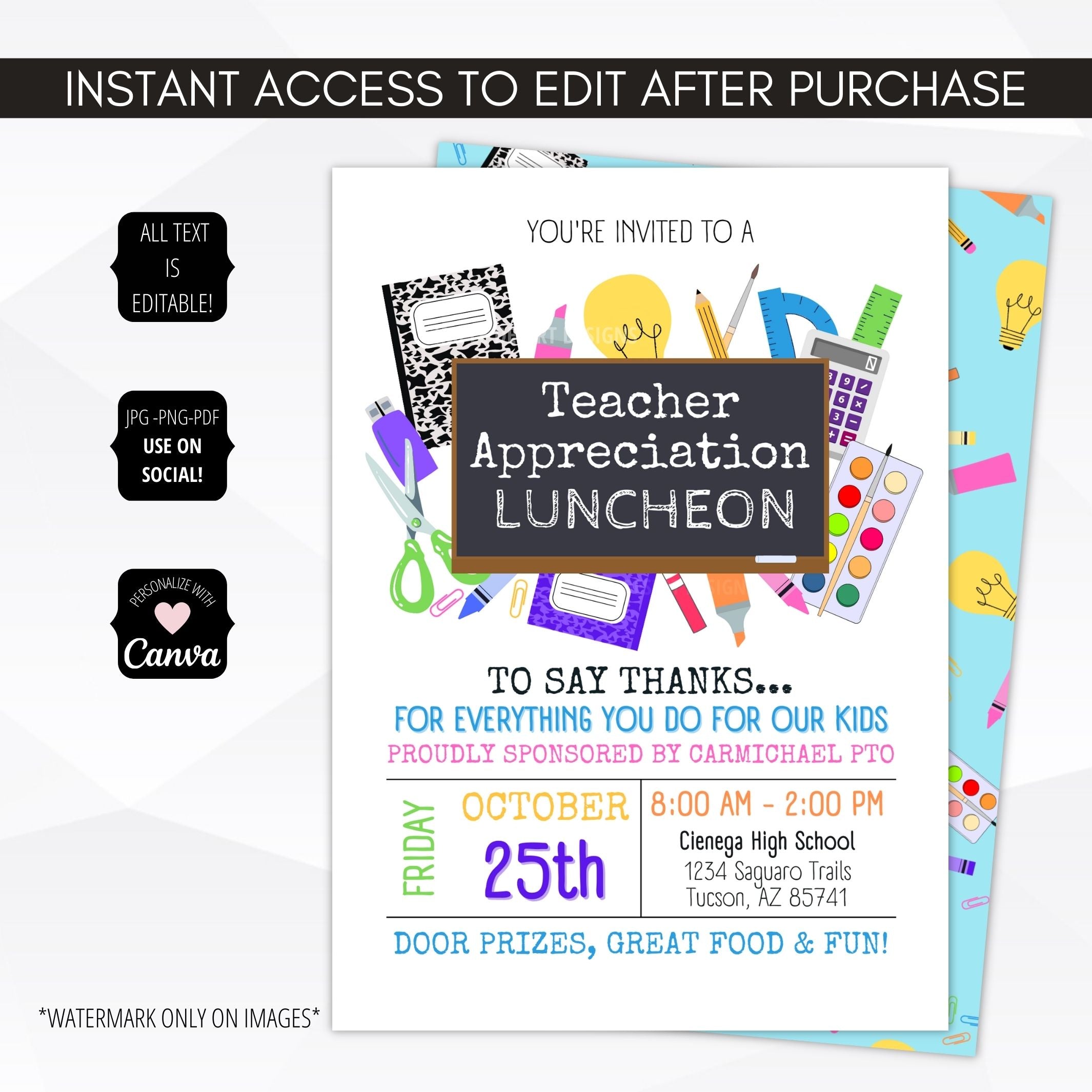 teacher appreciation week invitation