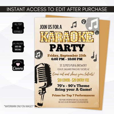 karaoke night invite