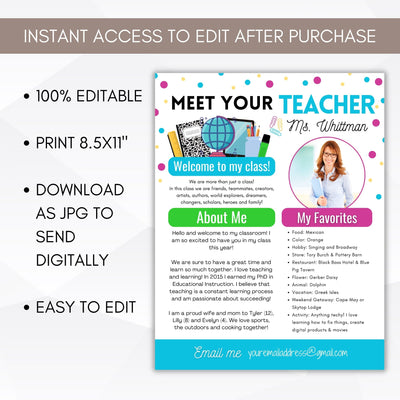 meet the teacher flyers