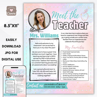 meet the teacher flyers