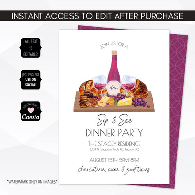 dinner party invite