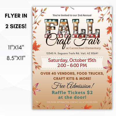 craft fair flyer fall