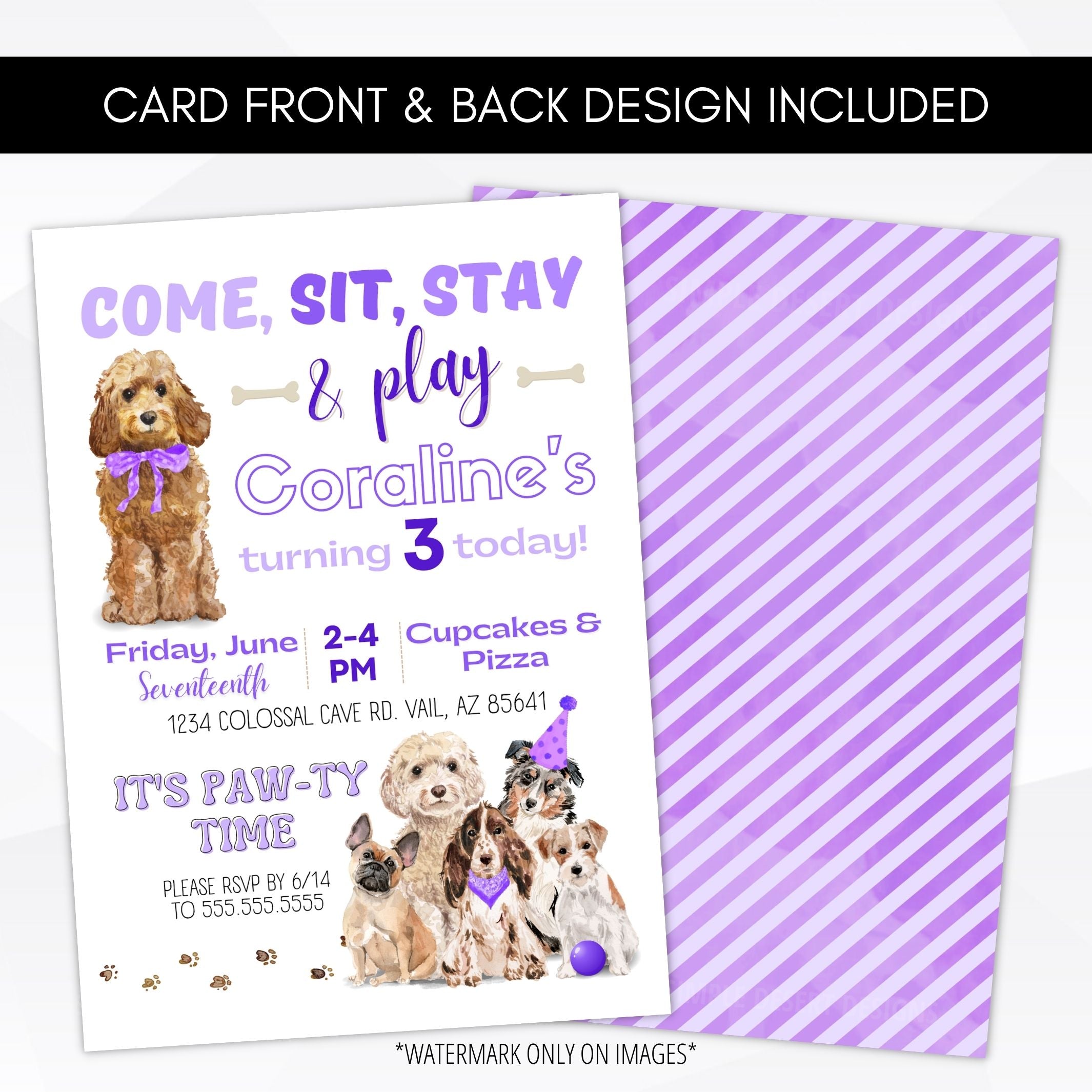 dog party invite