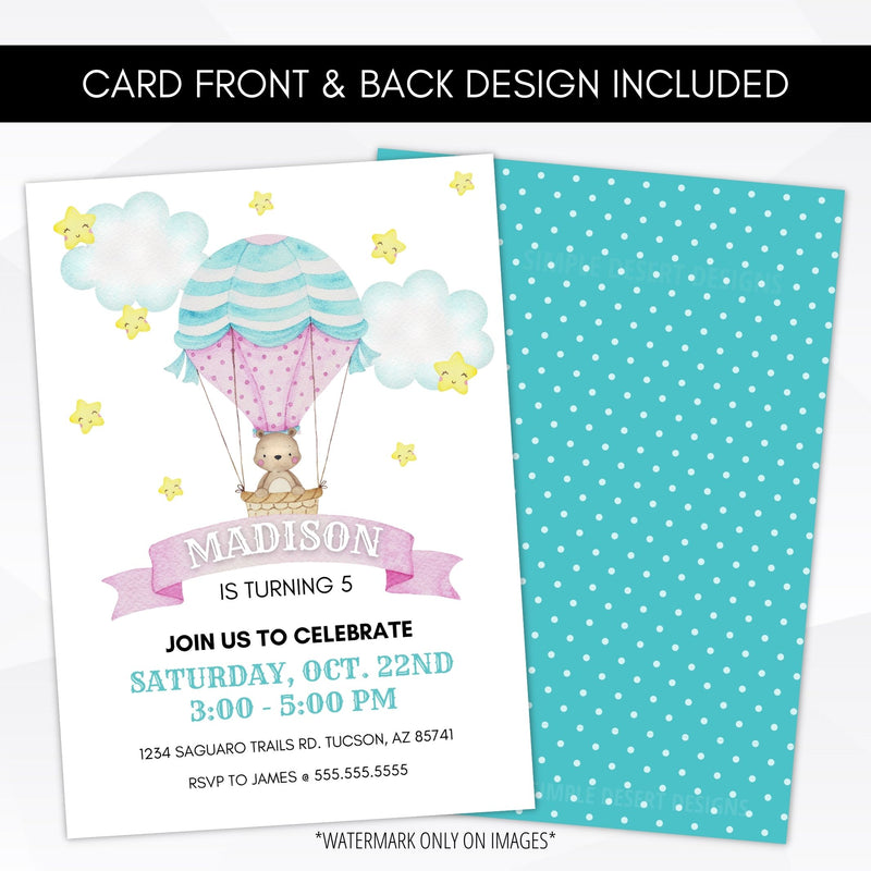 cute birthday party invite for girls