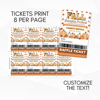 fall raffle tickets