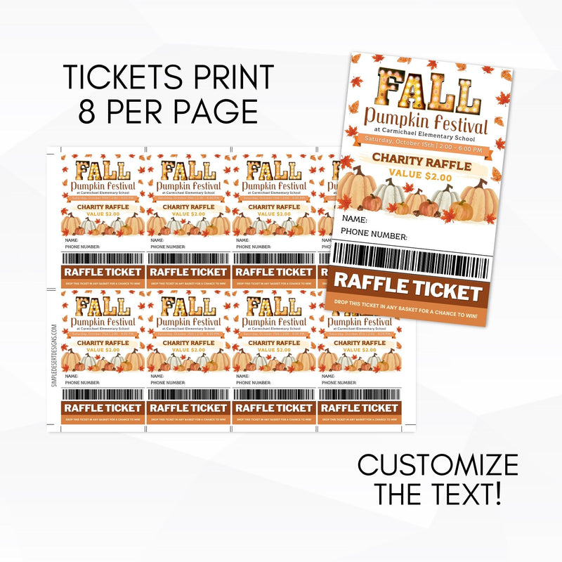 fall raffle tickets