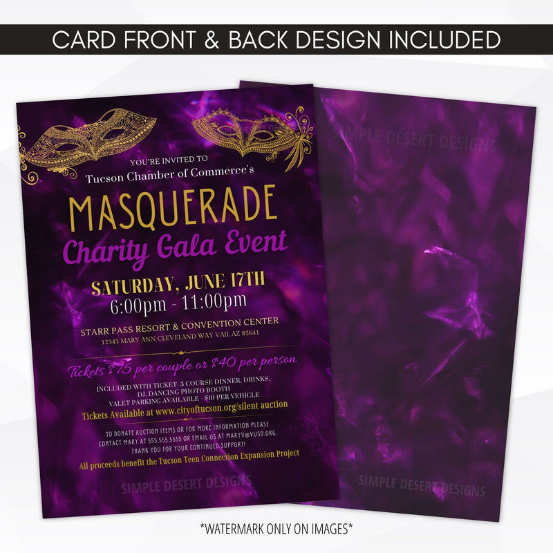 masquerade party invitation