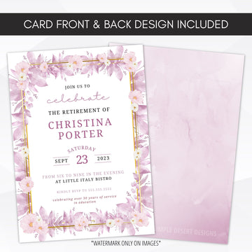 Retirement Reception Invitation Template Simple Desert Designs Retirement Reception Invitation Template Simple Desert Designs