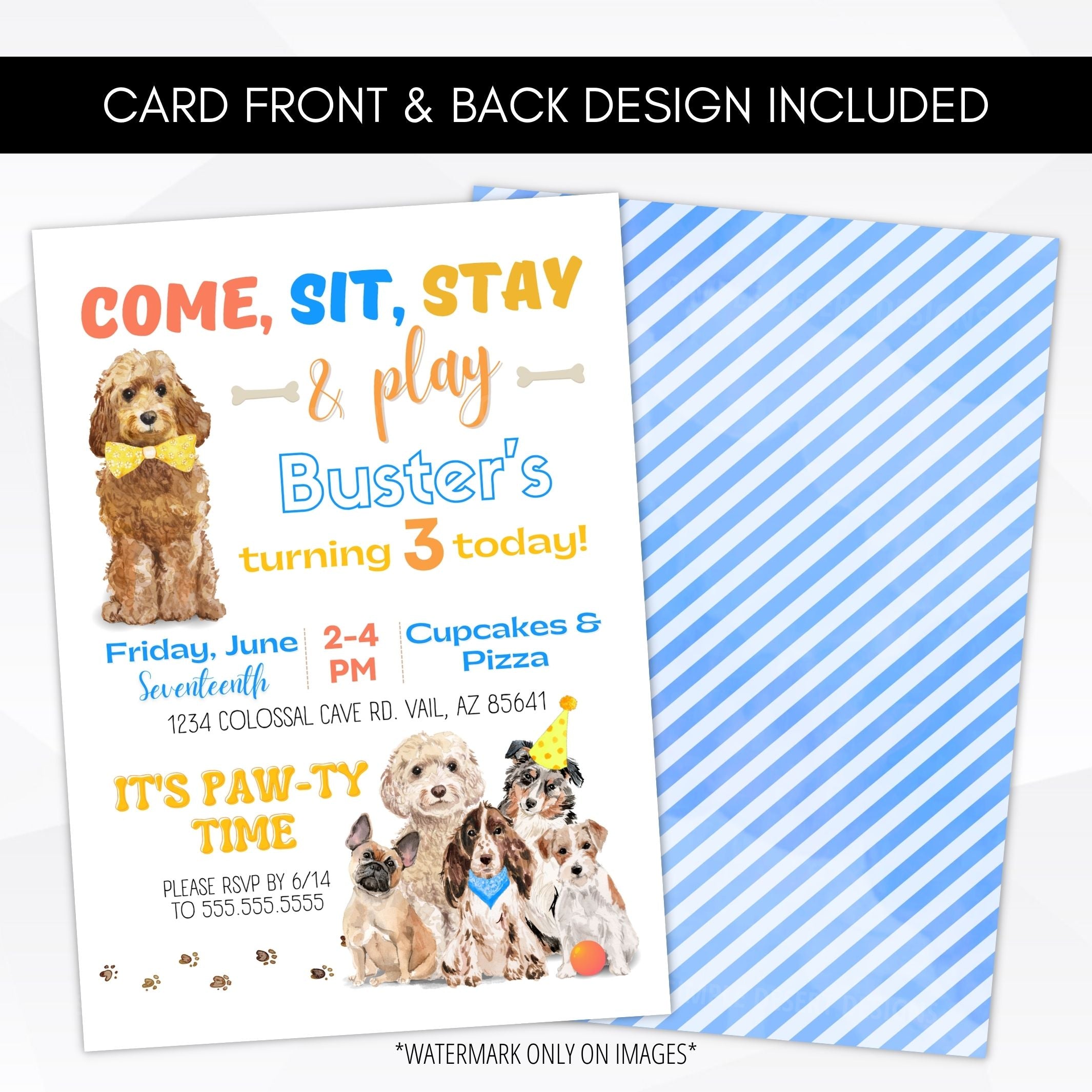dog party invite
