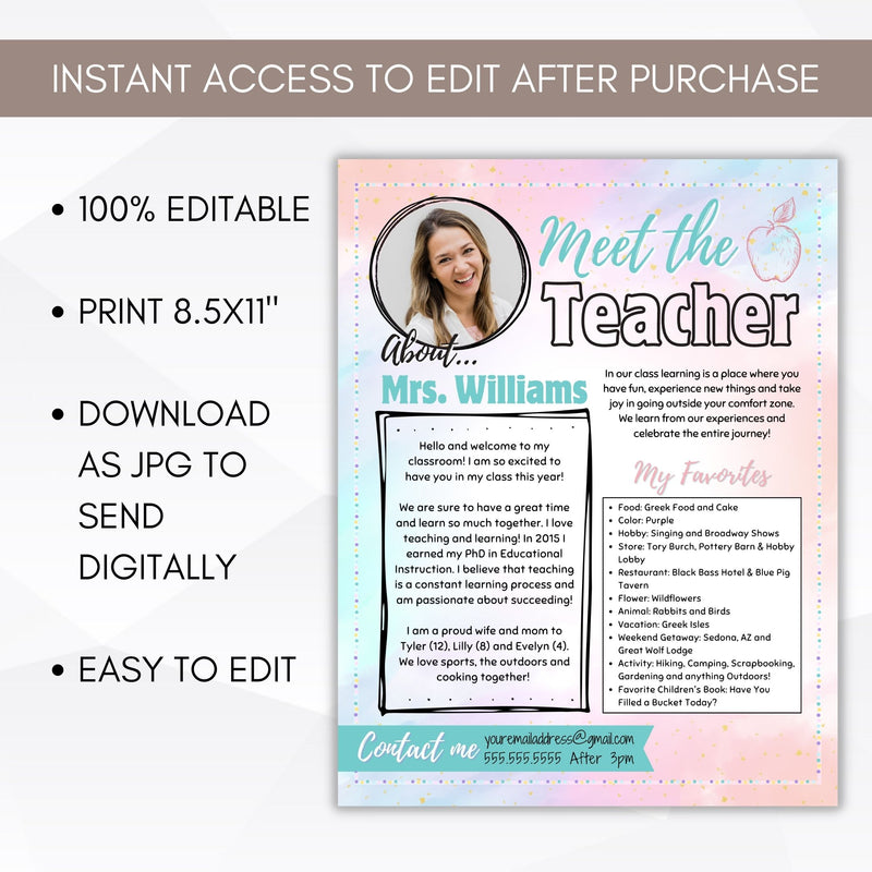 meet the teacher flyer