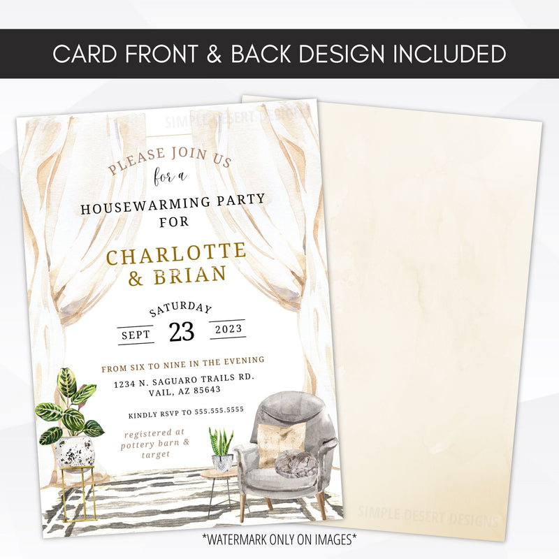 Cozy Boho Housewarming Invitation – Simple Desert Designs