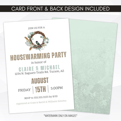 boho housewarming party invitation