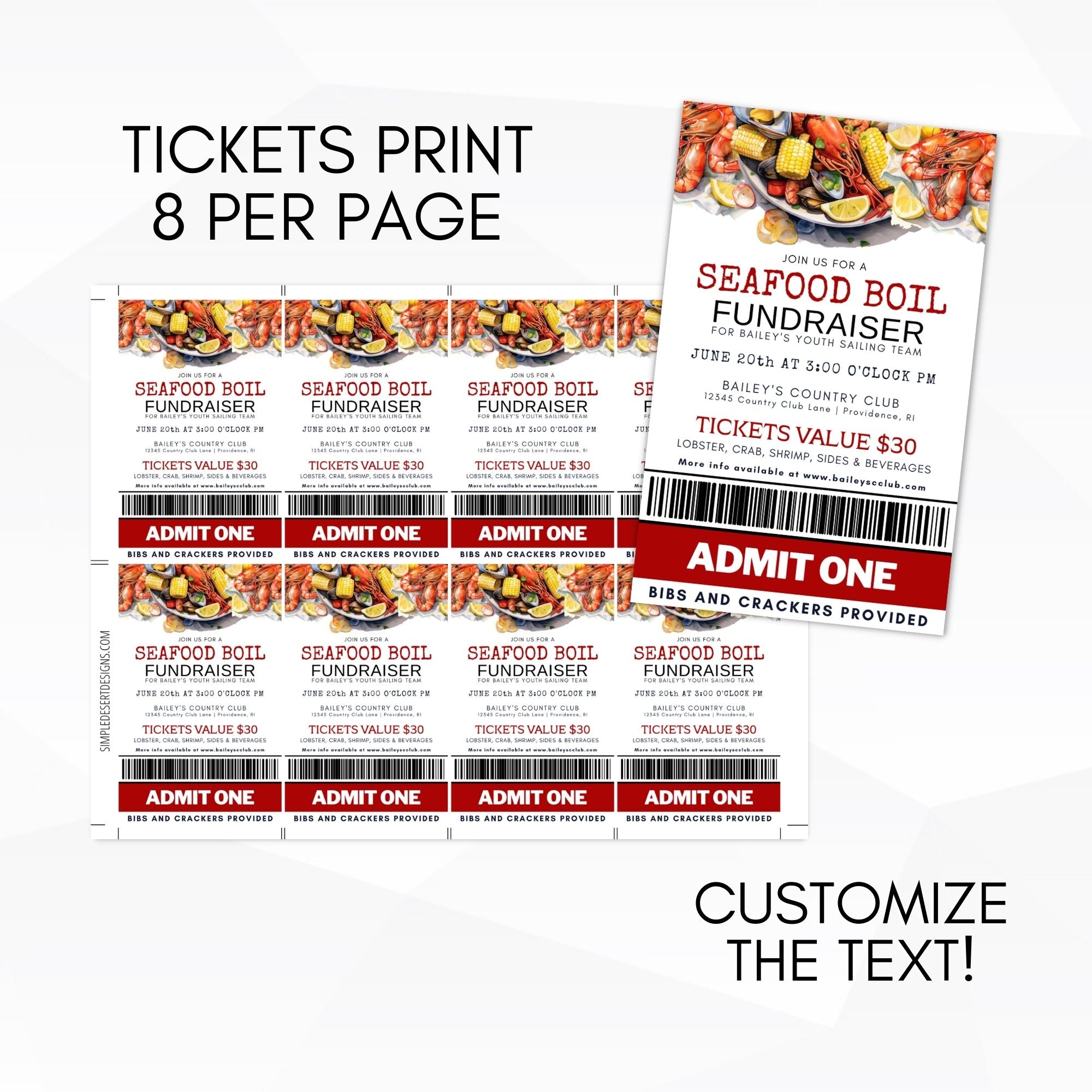 dinner fundraiser tickets