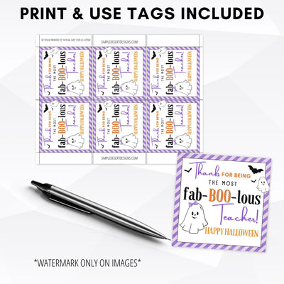printable halloween gift tags for teacher