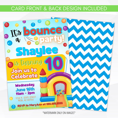 bounce house invitations template