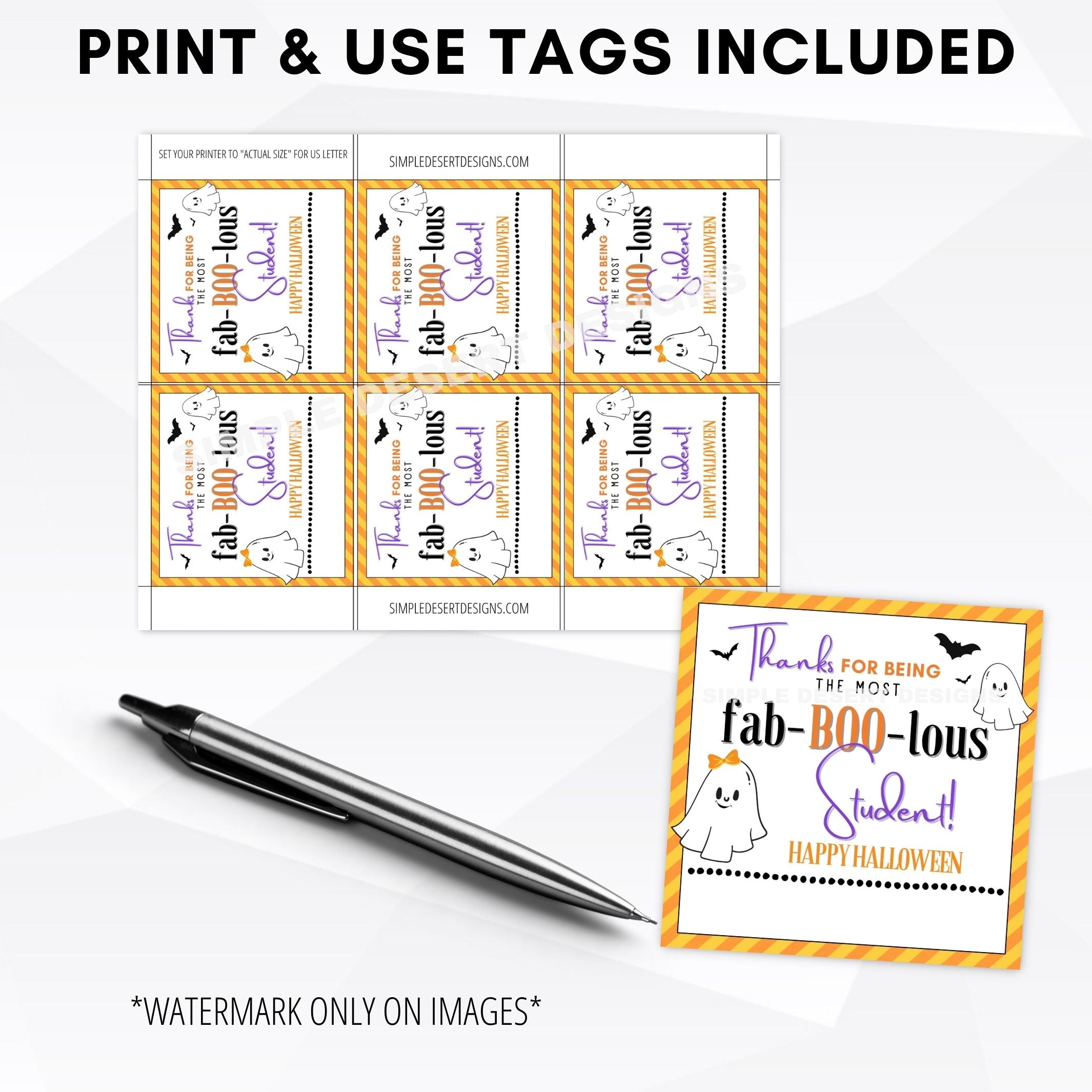 halloween treat bag tags
