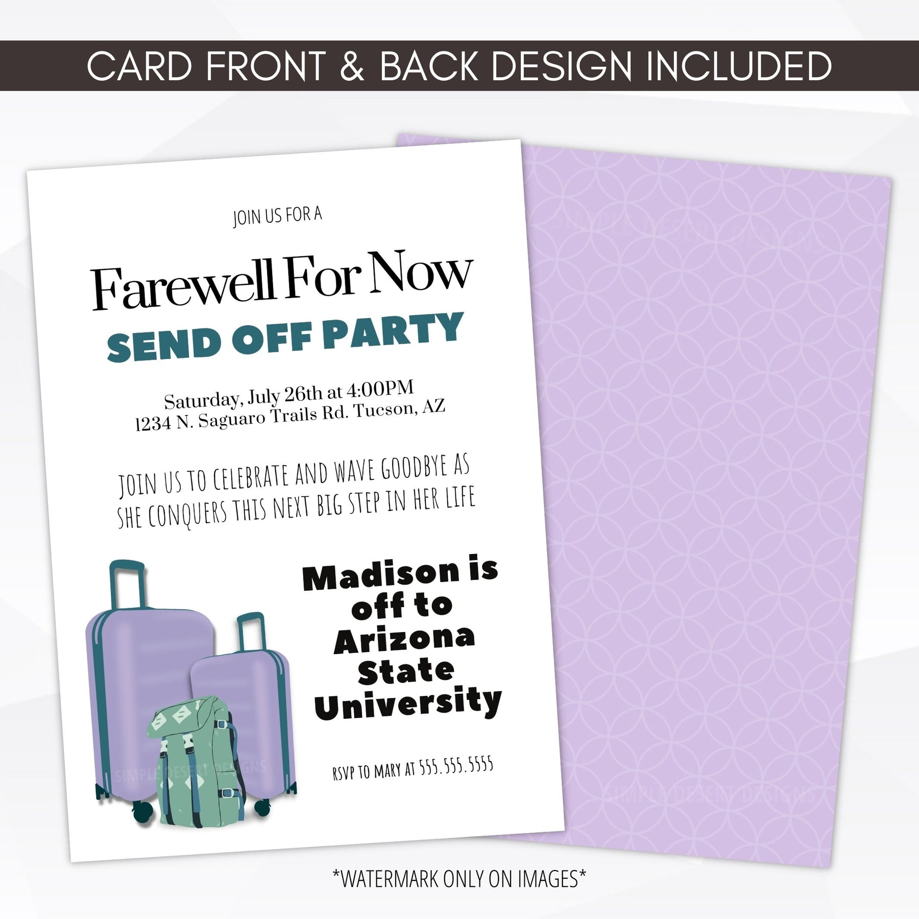 Send Off Party Invitation – Simple Desert Designs