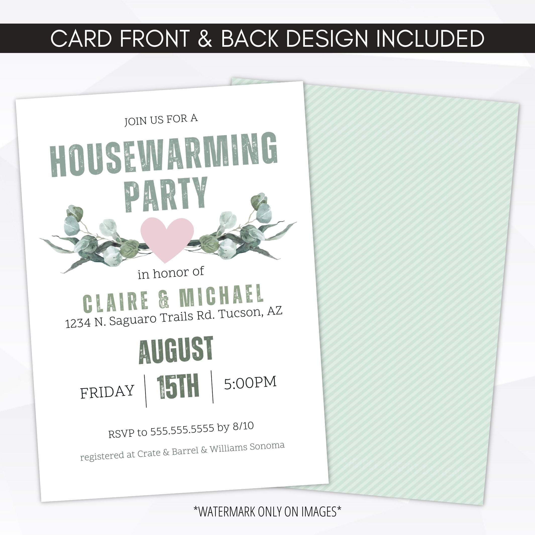 botanical party invitation