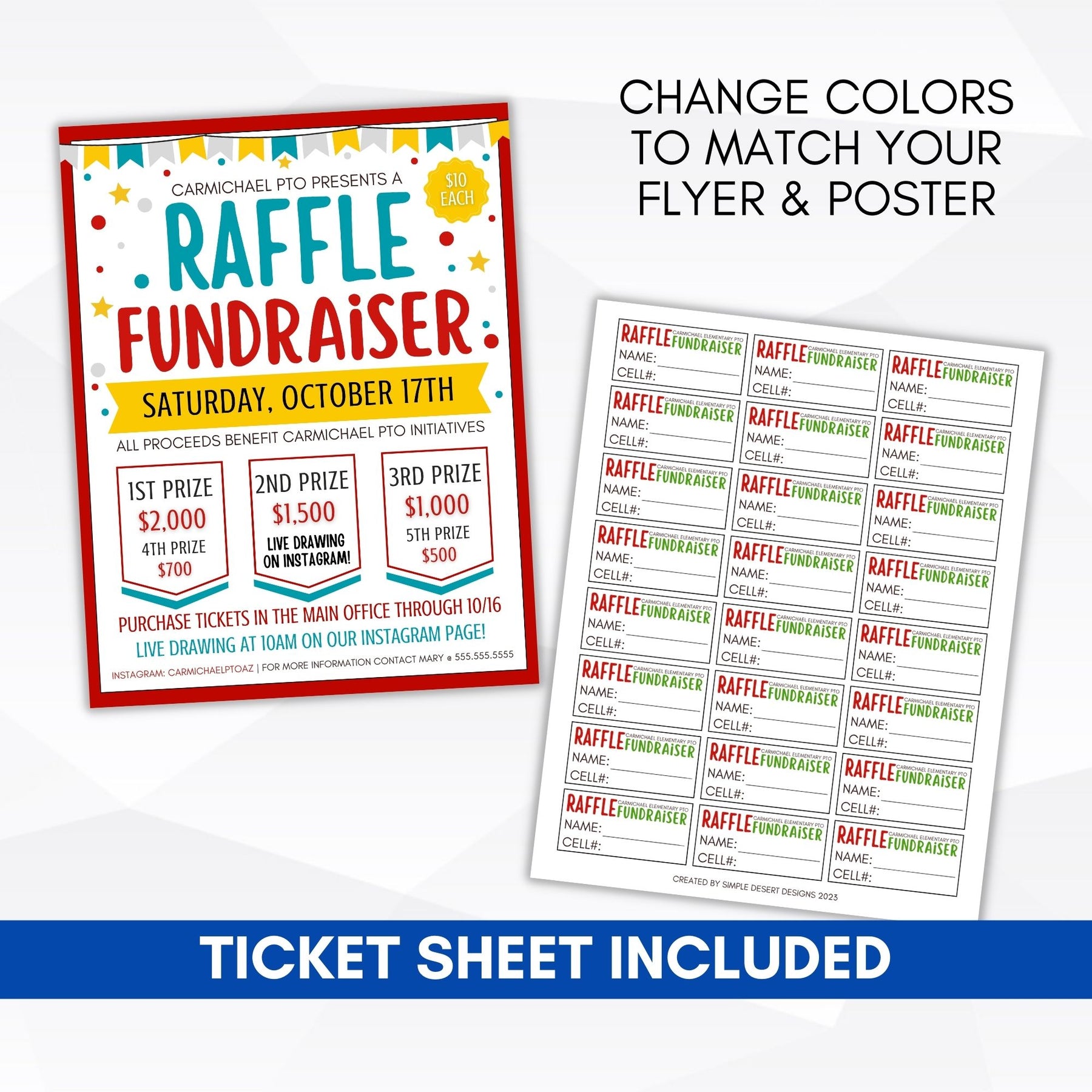 Raffle Prize Poster Template