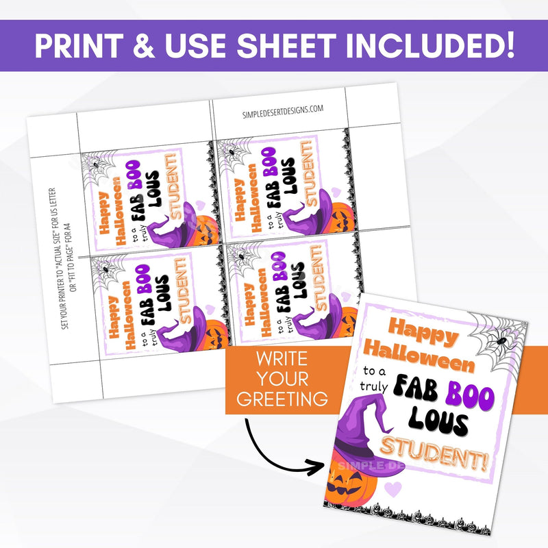 printable halloween gift tags for students