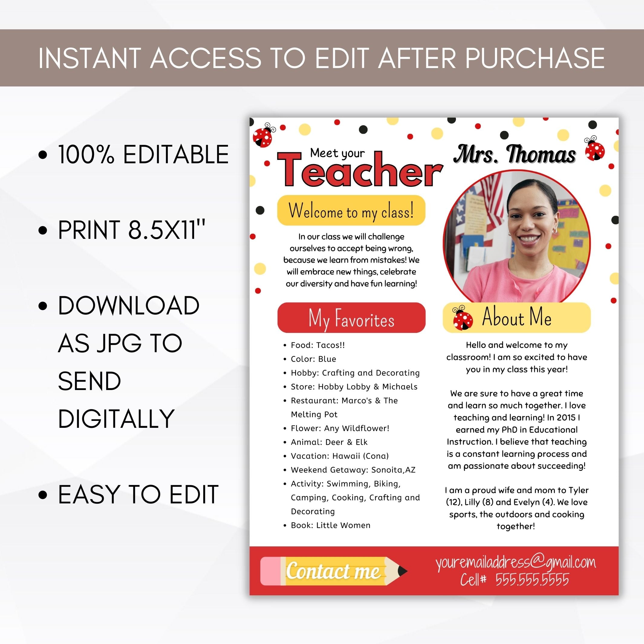 meet the teacher flyers