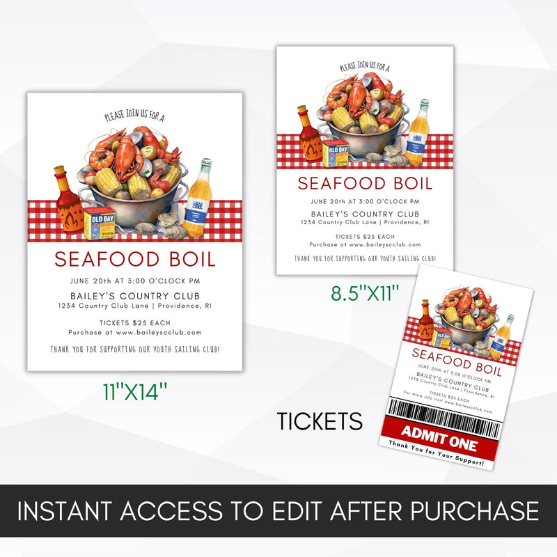 seafood fundraiser poster
