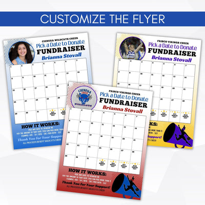 cheer calendar fundraiser template