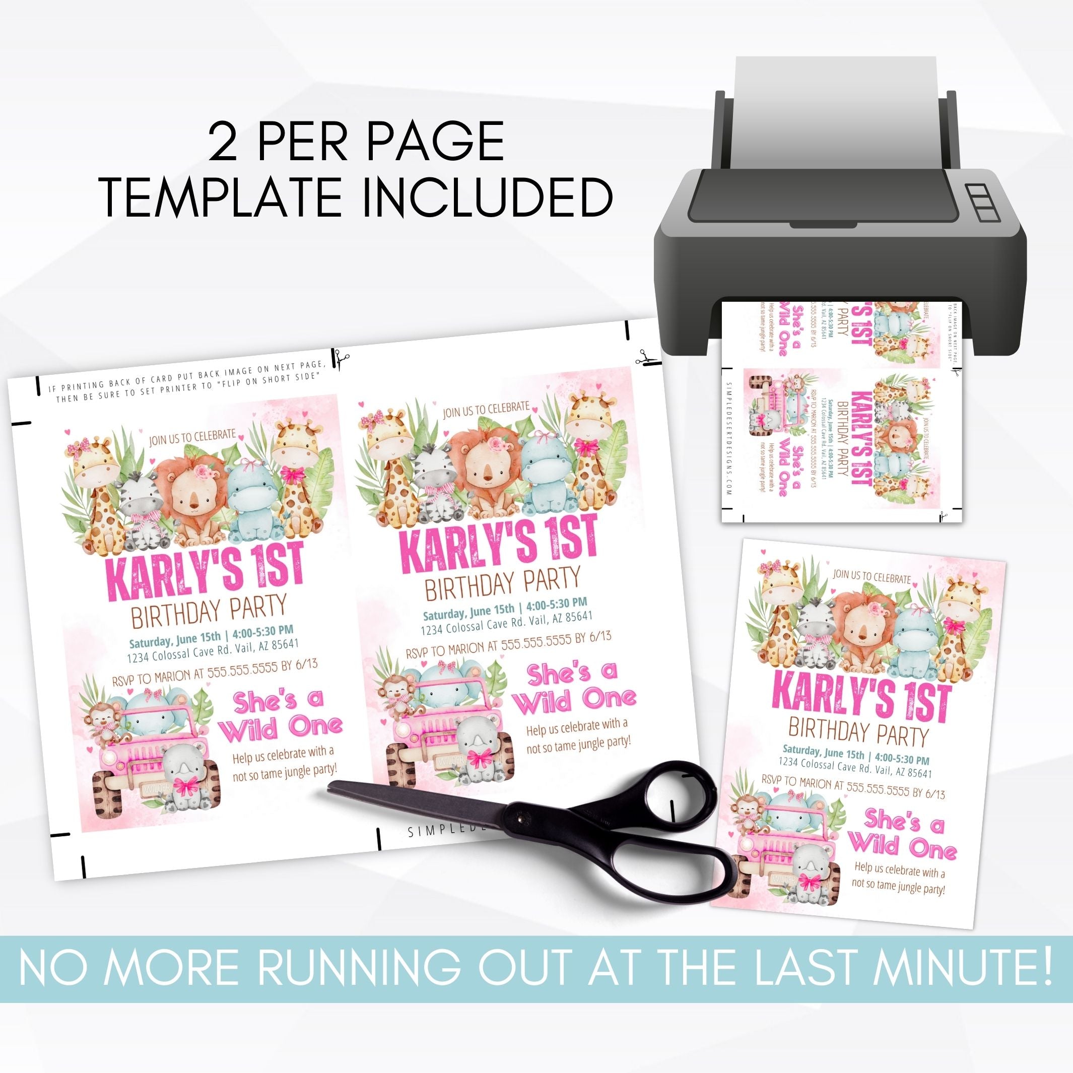 first birthday party invitation