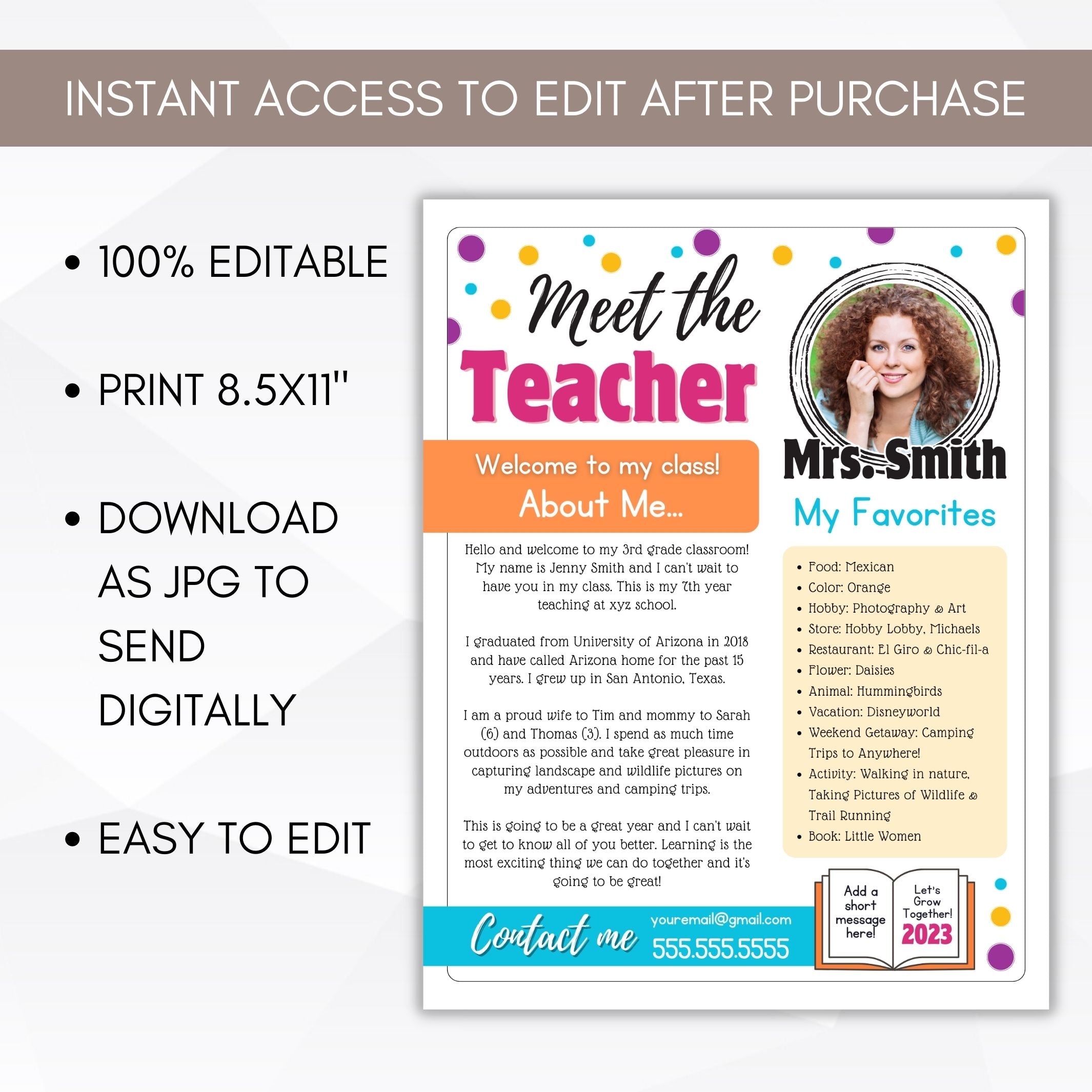 meet the teacher flyers