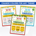 50 50 Raffle Flyer Set | Simple Desert Designs