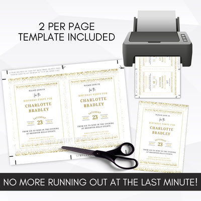 gold office party invitations