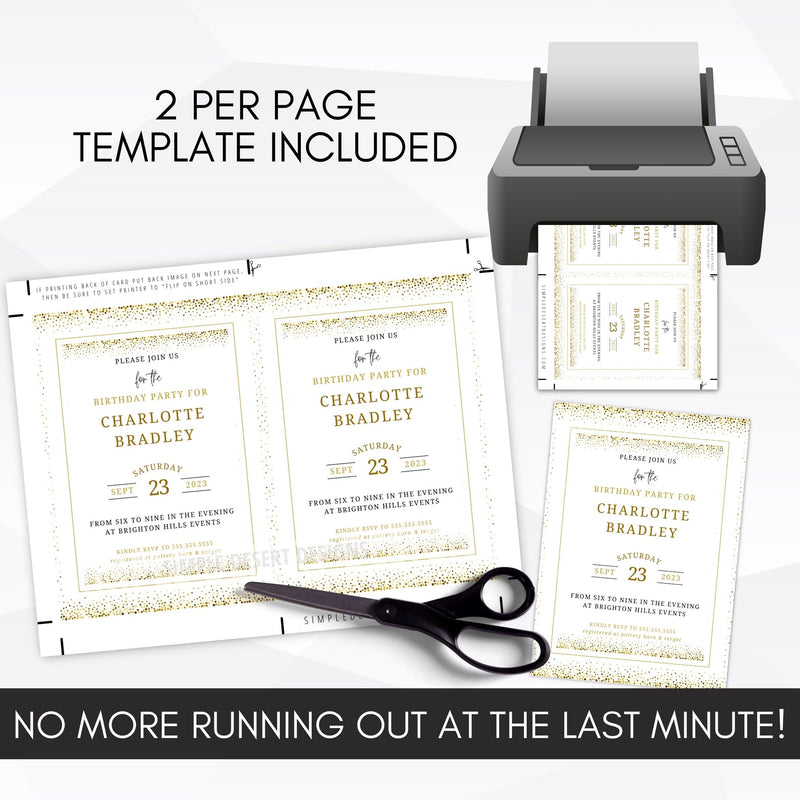 gold office party invitations