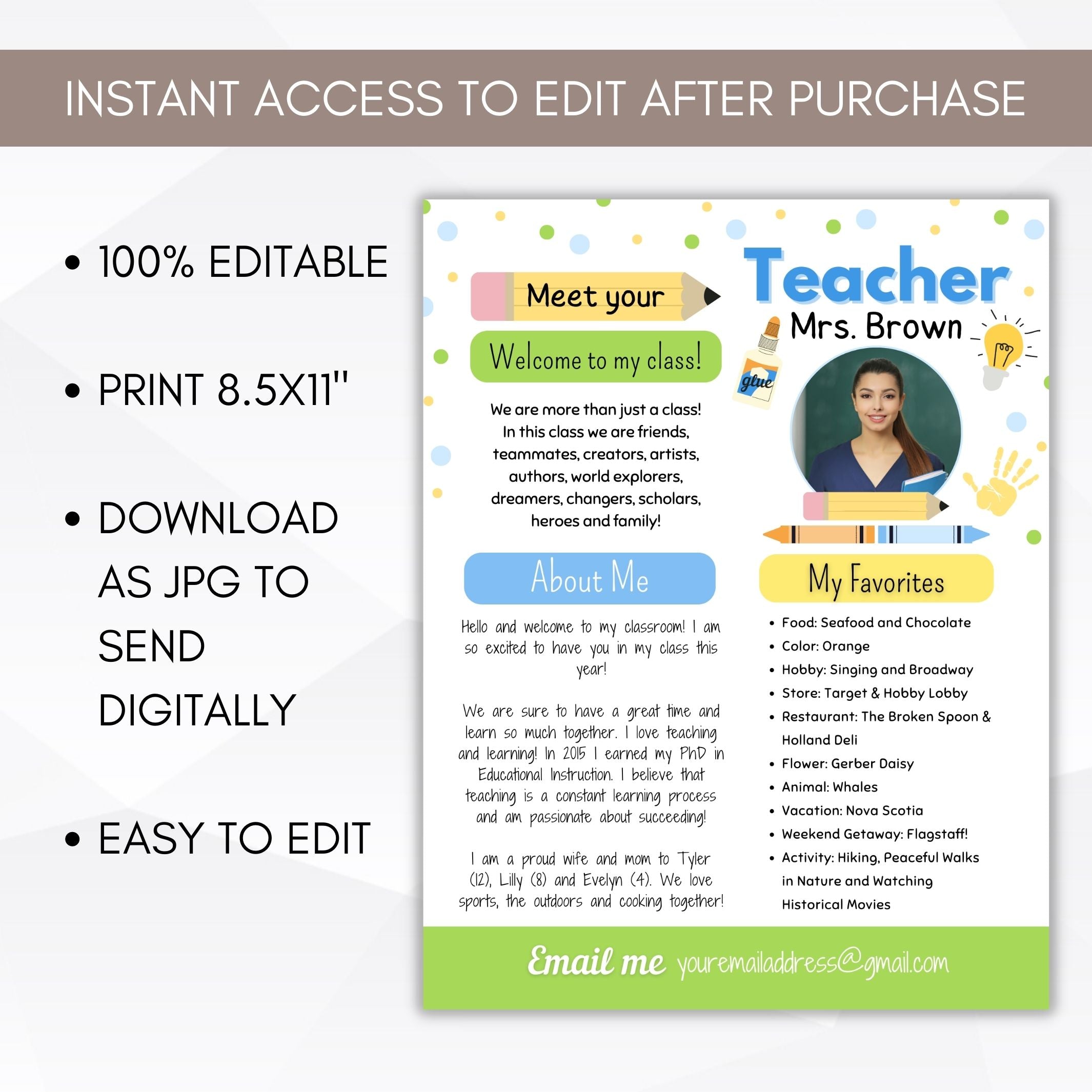 meet the teacher flyers